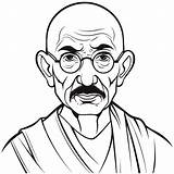 Gandhiji Colouring Pages sketch template