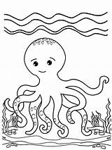 Octopus Coloring Pages  Free Printable For Kids sketch template