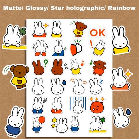 Miffy Stickers - Etsy