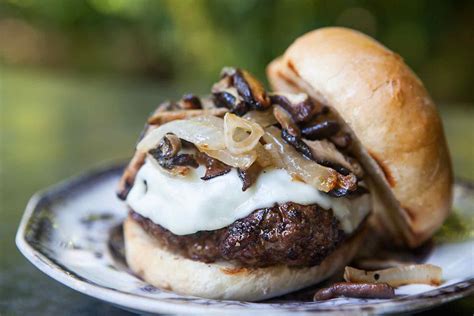 Grilled Beef and Mushroom Burger Recipe