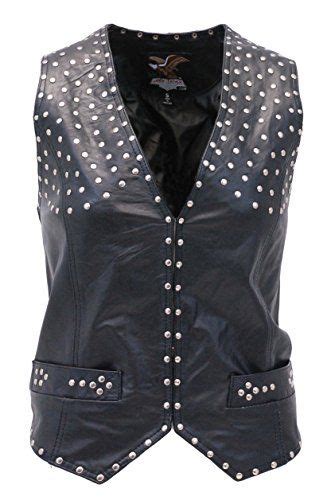 Jamin' Leather Women's Studded Leather Vest w/Hooks (3XL) #VL11014HSK ...