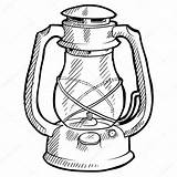 Camping Lantern Coloring Page sketch template