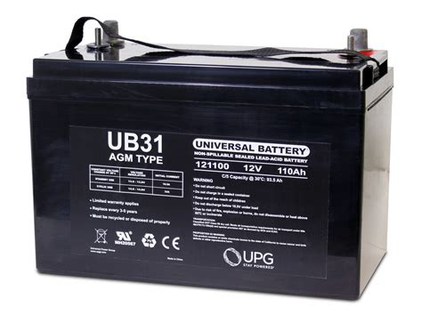 Uiversal - 12 Volt 100 Ah Gel Cell Sealed Lead Acid Battery