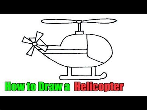 How to Draw a simple Helicopter Easy Step by Step | Helicopter Outline Coloring Pages | Youtube ...