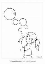 Blowing Bubbles Coloring Pages sketch template