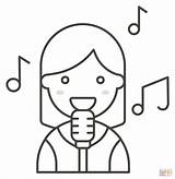 Woman Singer coloring Page  Free Printable Coloring Pages sketch template