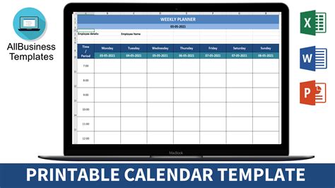 Free Printable Calendar Template | Templates at allbusinesstemplates.com