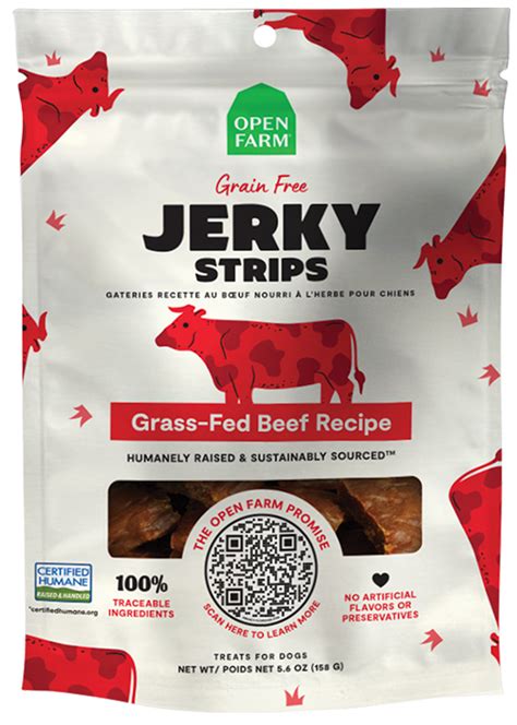 Grass Fed Beef Jerky Treats for Dogs | Jerky Strips | Open Farm