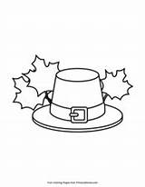 Pilgrim Hat Coloring Pages Printable sketch template