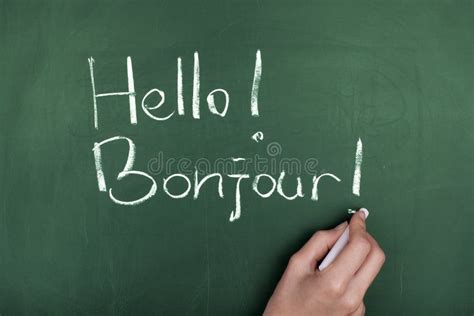 Hello Bonjour Stock Photo - Image: 43710004