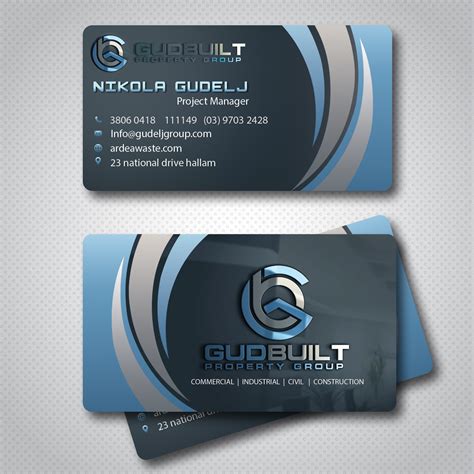 Serious, Modern, Construction Company Business Card Design for a ...