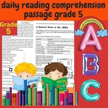 daily reading comprehension passage grade 5 ,christmas by Amber Dillon