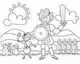 David And Goliath Coloring Pages sketch template
