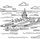 Aircraft Carrier Coloring Pages Sketch Page sketch template