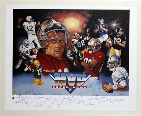 Lot Detail - Super Bowl MVPs Signed Lithograph (26 Signatures)