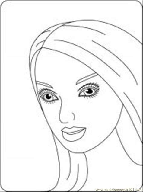 Barbie Head Coloring Pages at GetColorings.com | Free printable colorings pages to print and color