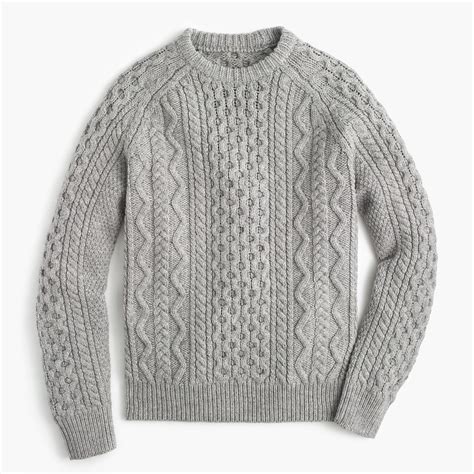 J.crew American Wool Sweater With Imperial Yarn in Gray for Men | Lyst