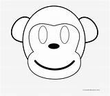 Png Black And White Outline Clipartblack Com Animal  Monkey Head sketch template