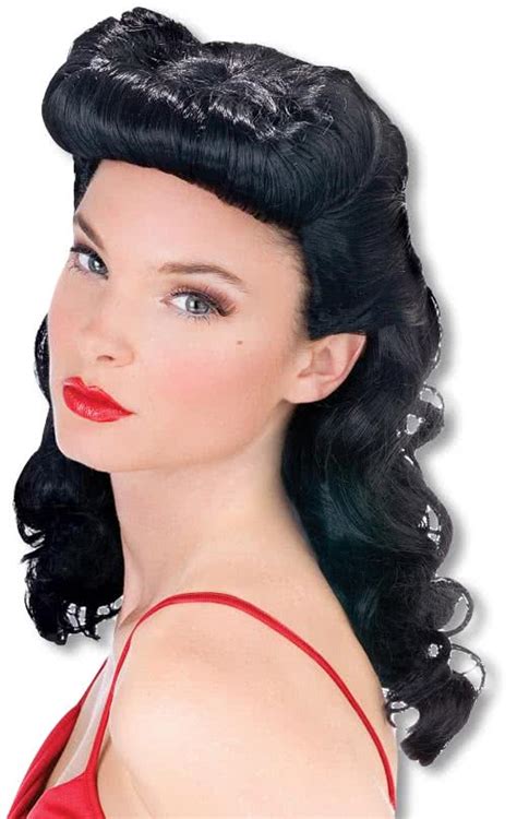 Burlesque Beauty Wig black | Rockabilly Wig | Wig 50s | horror-shop.com