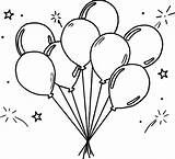 Balloon Coloring Balloons Pages Colouring Printable Color Kids Outline  sketch template