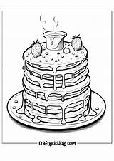 20 Pancake Coloring Pages 100% Free PDF Printable  Crafty Cici Joy sketch template