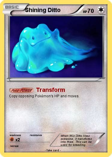 Pokémon Shining Ditto 7 7 - Transform - My Pokemon Card