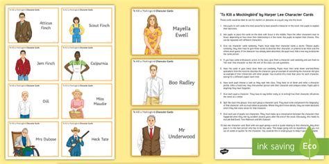 To Kill a Mockingbird Character Cards Pack