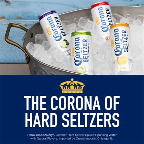 Corona Hard Seltzer Gluten Free Variety Pack with Tropical Lime, Mango, Blackberry Lime and ...