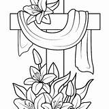 Easter Cross Coloring Pages Printable For Free Download sketch template
