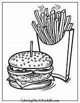 Hamburger Coloring Pages Free Downloads  Sheets For Kids sketch template