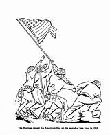 Veterans Day Coloring Pages  Iwo Jima Flag sketch template