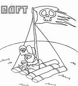 Pirate On Raft coloring Page  Download Print Or Color Online For Free sketch template
