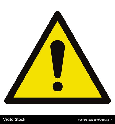 General hazard symbol sign warning Royalty Free Vector Image