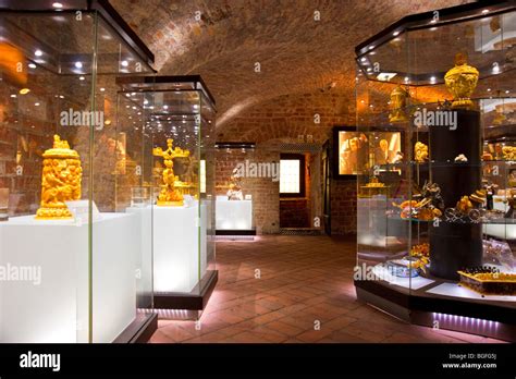 Inside Amber Museum, Gdansk, Pomerania, Poland | Innen Bernsteinmuseum, Danzig, Polen Stock ...