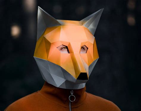 Sphynx, Fox Mask Diy, Mask Paper, Bend, Cow Mask, Low Poly Mask, Scream Mask, Zombie Mask ...