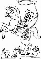 Cowboy And Horse Coloring Page sketch template