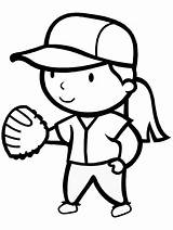 Softball Coloring Pages  Free Printable For Kids sketch template