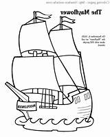 Mayflower Ship Coloring Page Pages sketch template
