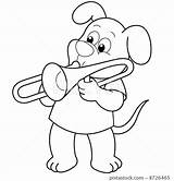 Trombone Coloring Page sketch template