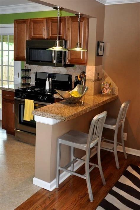 Contemporary looking kitchen counter breakfast bar Small Kitchen Bar ...