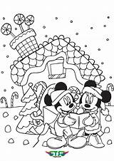 Mickey And Minnie Disney Christmas coloring Pages  Free sketch template