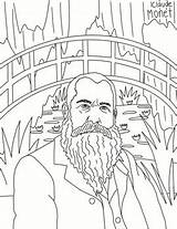 Claude Monet Art History Artist Coloring Page By Elementary With Sarah sketch template
