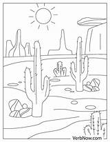 Free DESERT LANDSCAPE Coloring Pages  Download Now sketch template