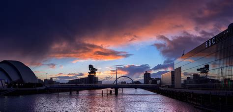 Landscape photo of buildings during sunset, glasgow HD wallpaper | Wallpaper Flare