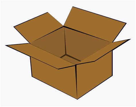 Black, Box, Outline, Open, Card, White, Cartoon, Empty - Box Clipart ...