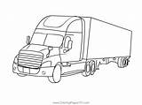 Daimler Truck Coloring Page For Kids  Free Trucks Printable sketch template