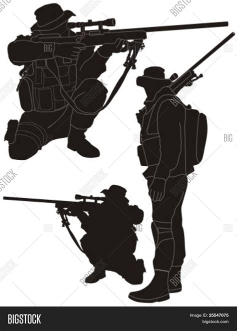 Sniper Silhouette Vector & Photo (Free Trial) | Bigstock