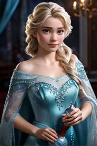 Disney Frozen Elsa Costume Adults Face Swap ID:1021434