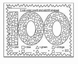 100 Coloring Page sketch template