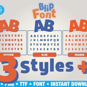 Blip Font Bundle Svg Png Pdf INSTANT DOWNLOAD - Etsy